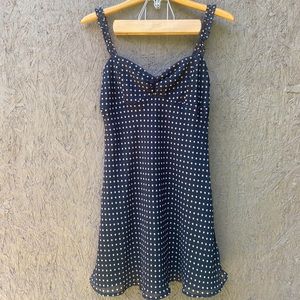 Urban Outfitters Black Dress with Tan Polka Dots
